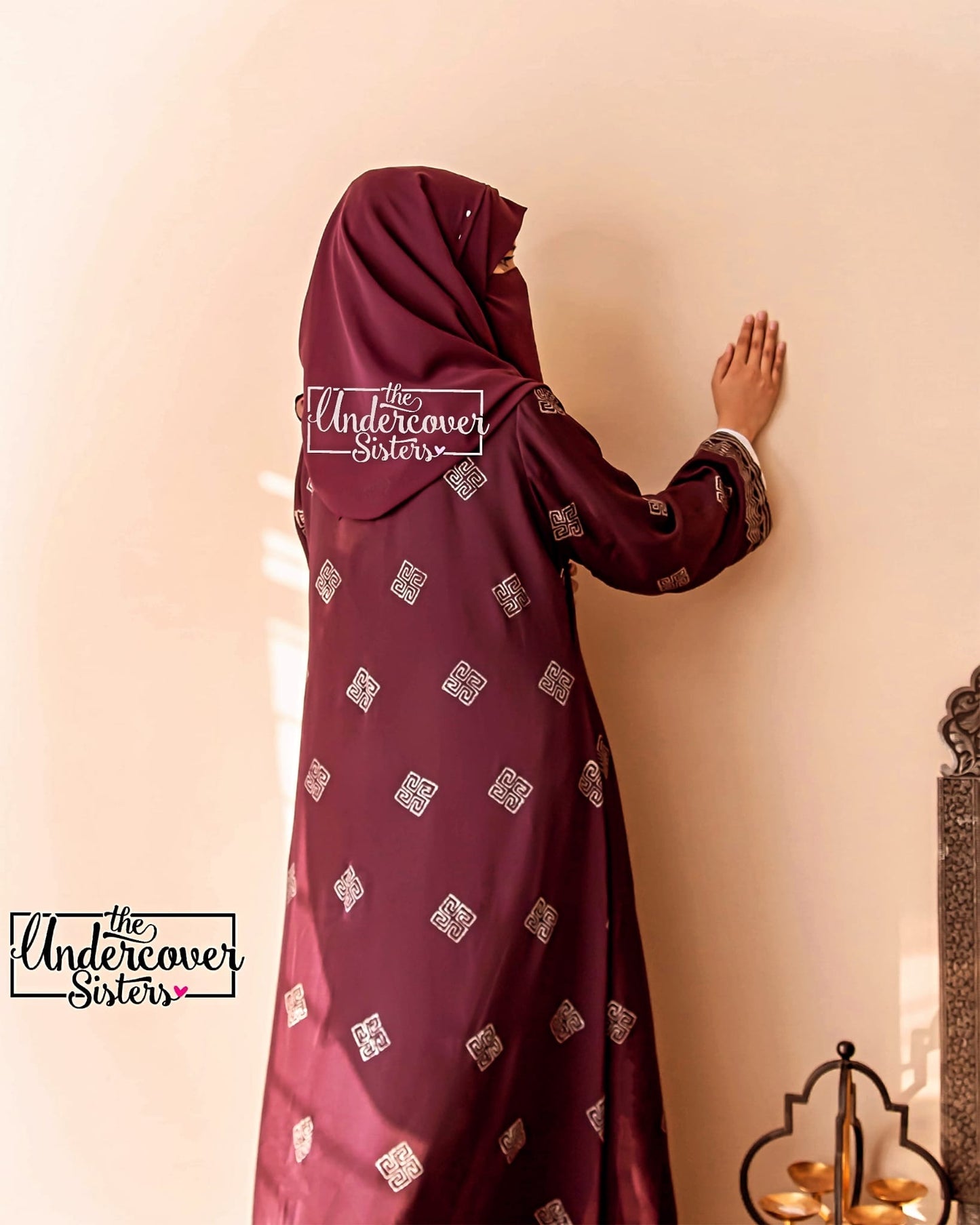Mandala Block-Printed Abaya