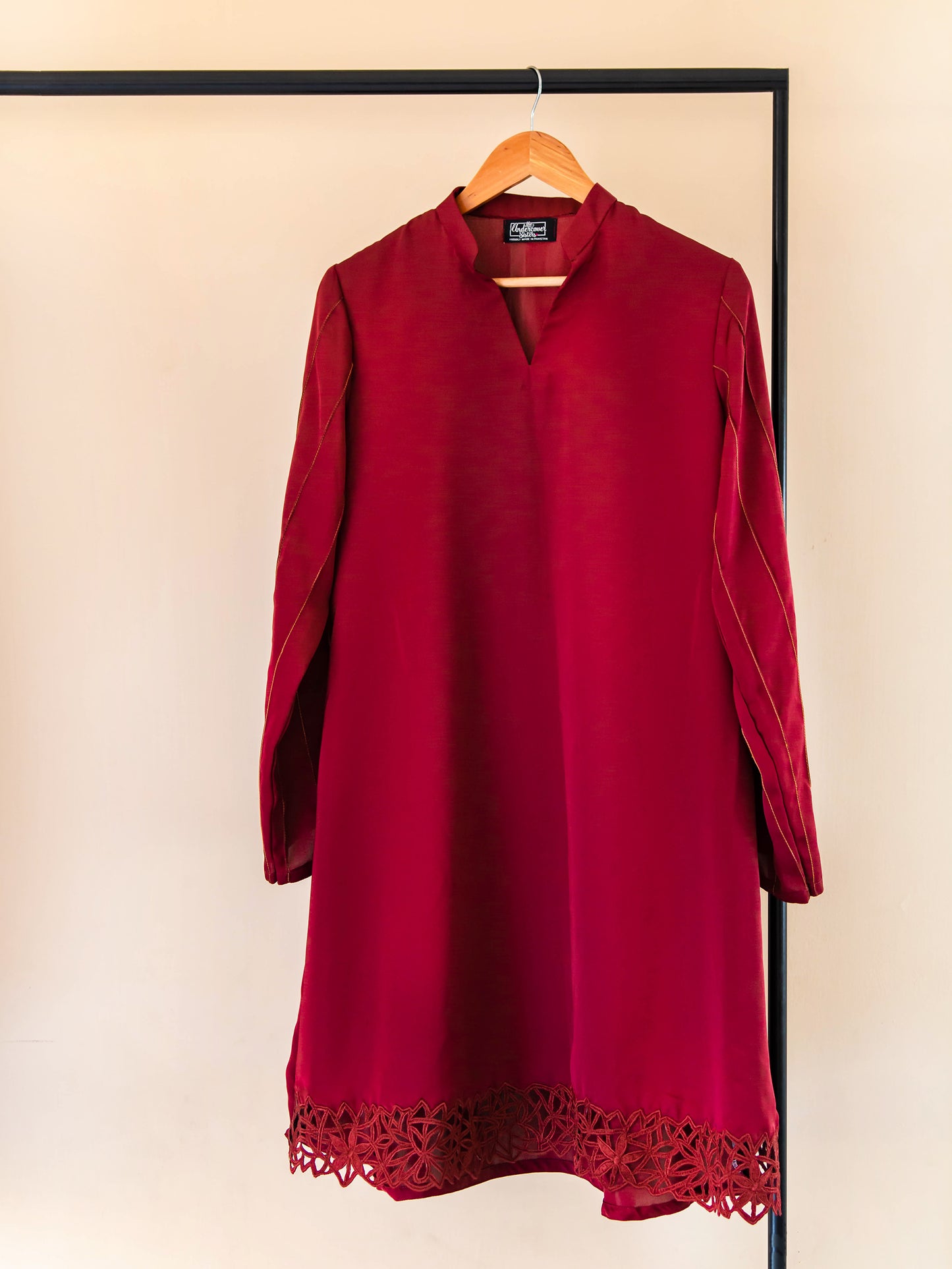 Cut-Work Modest Top