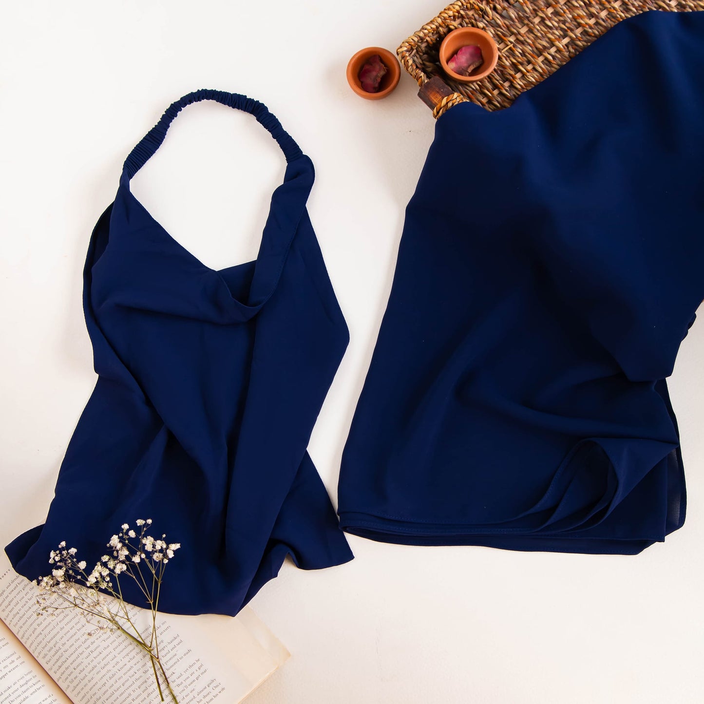 Hijab & Naqab Set-Navy Blue