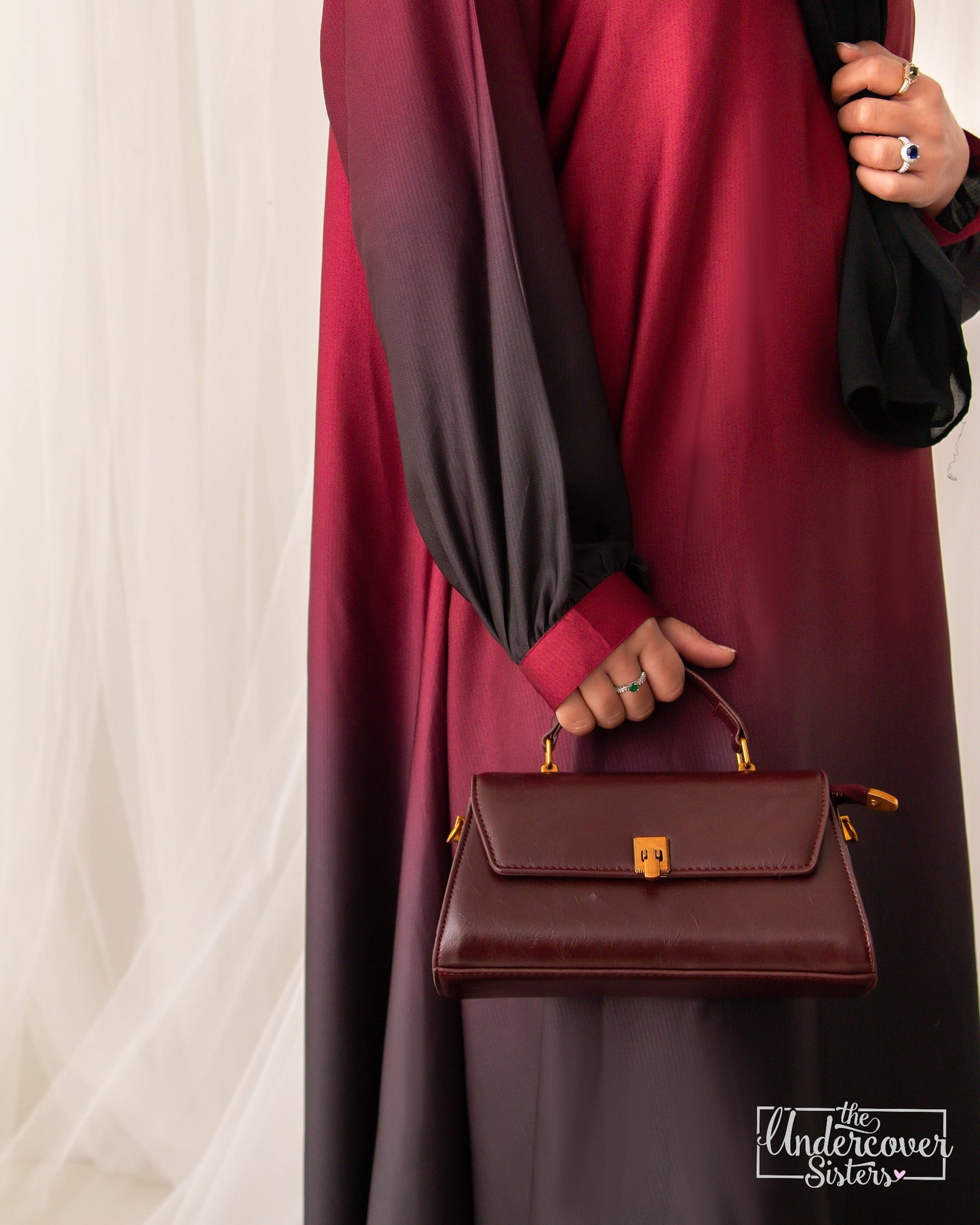 Maroon SelfPrint Ombre