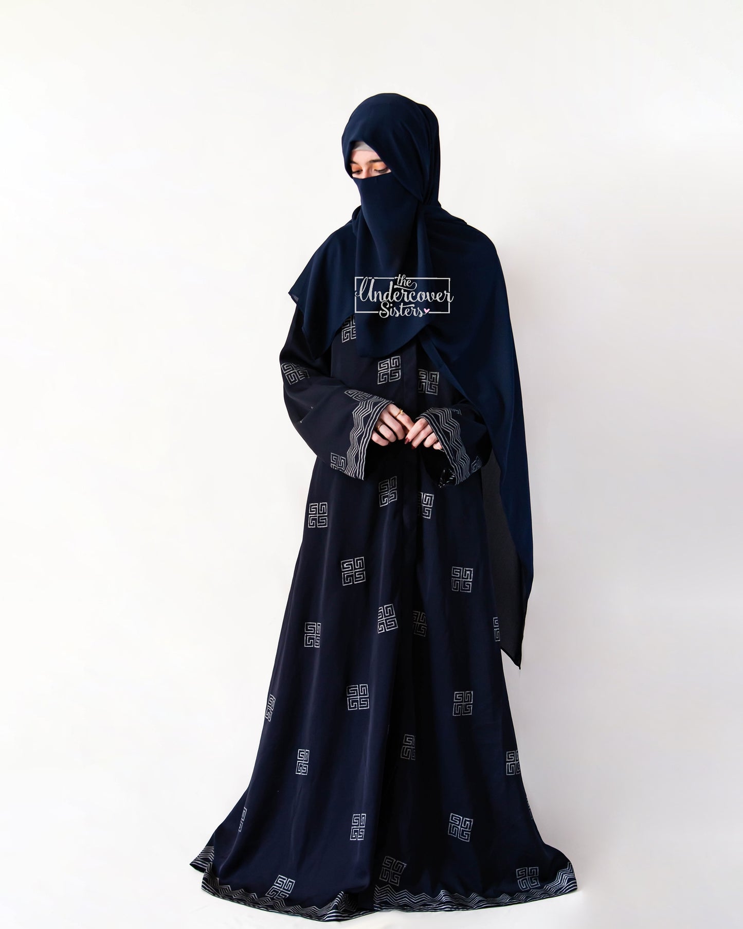 Mandala Block-Printed Abaya
