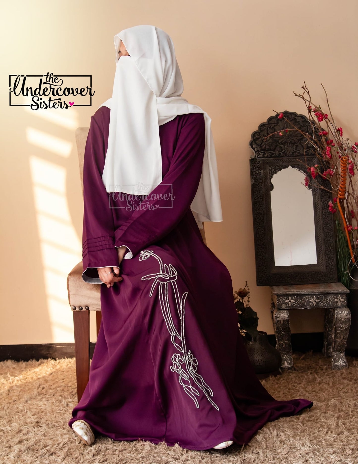 Hijab & Naqab Set-Off White