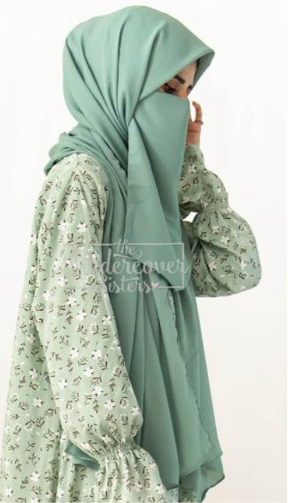Hijab & Naqab Set-Mint