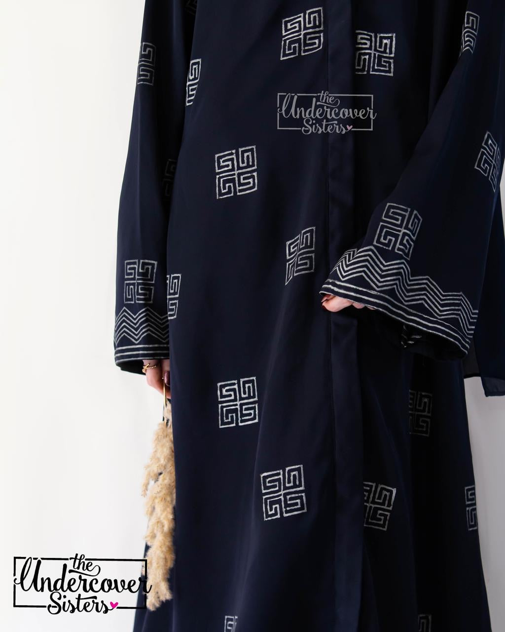 Mandala Block-Printed Abaya