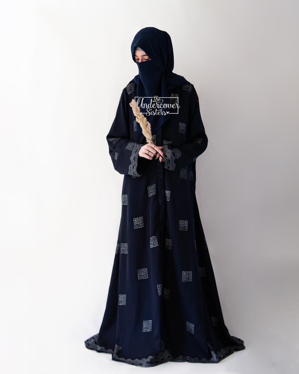 Mandala Block-Printed Abaya