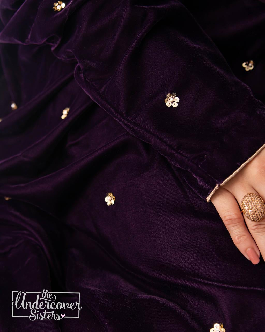 Sequins Velvet Kaftan- Readymade