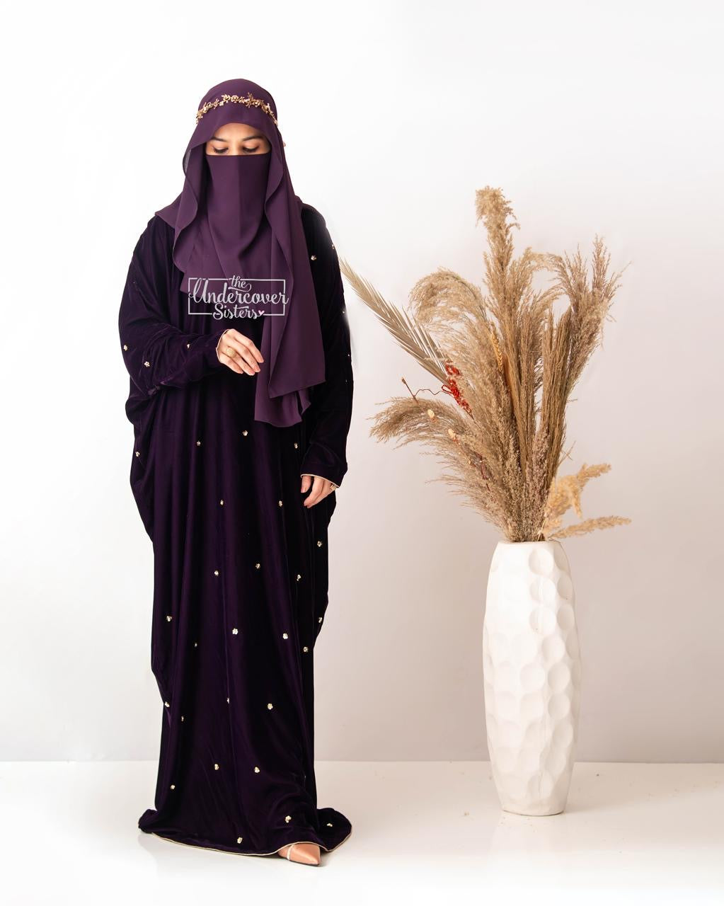 Sequins Velvet Kaftan- Readymade