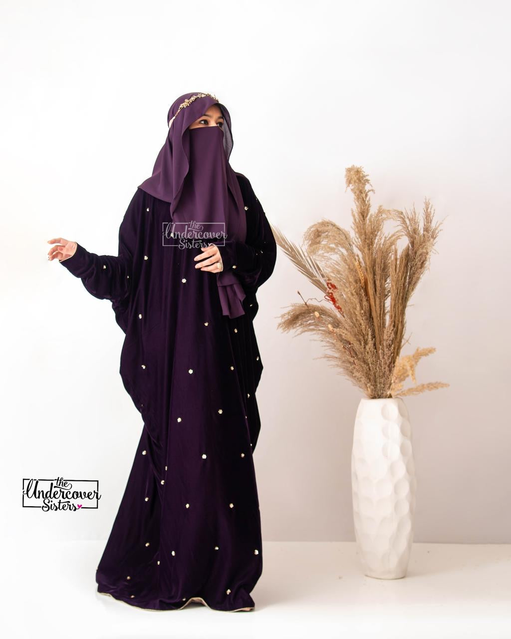 Sequins Velvet Kaftan- Readymade