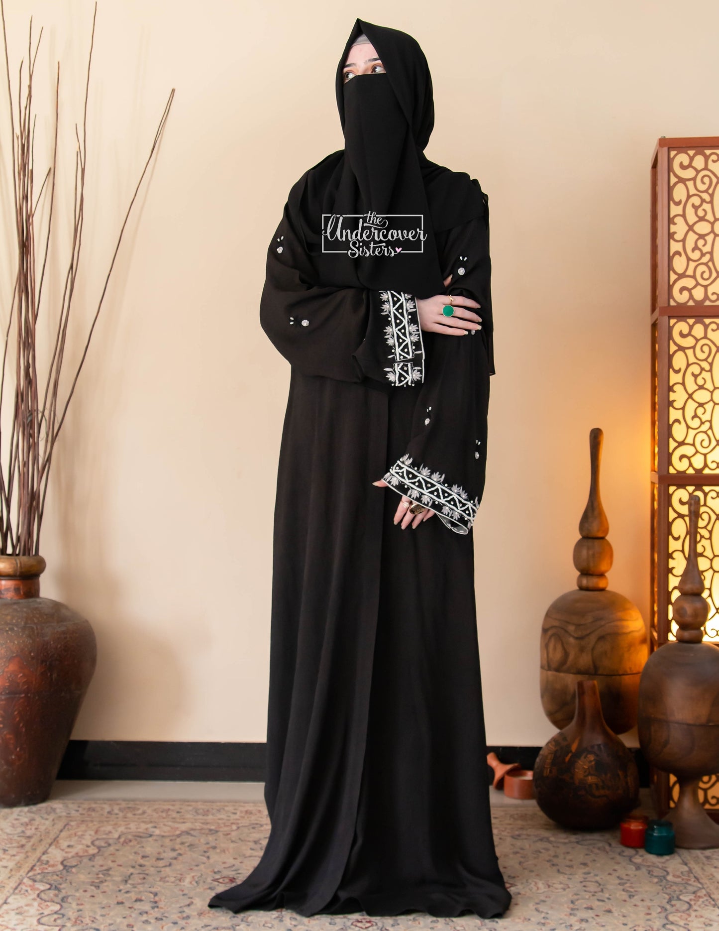 Traditional Hand- Embroidered Abaya