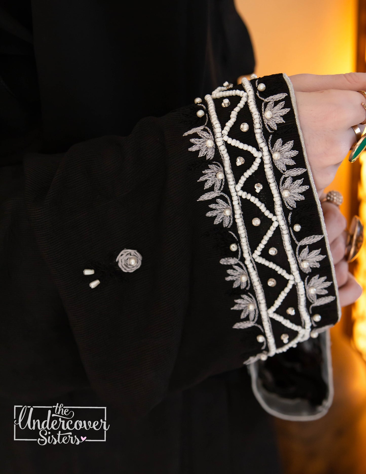Traditional Hand- Embroidered Abaya