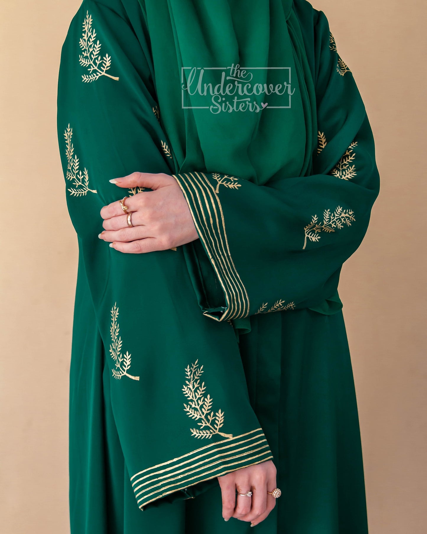 Twigs Block-Printed Abaya