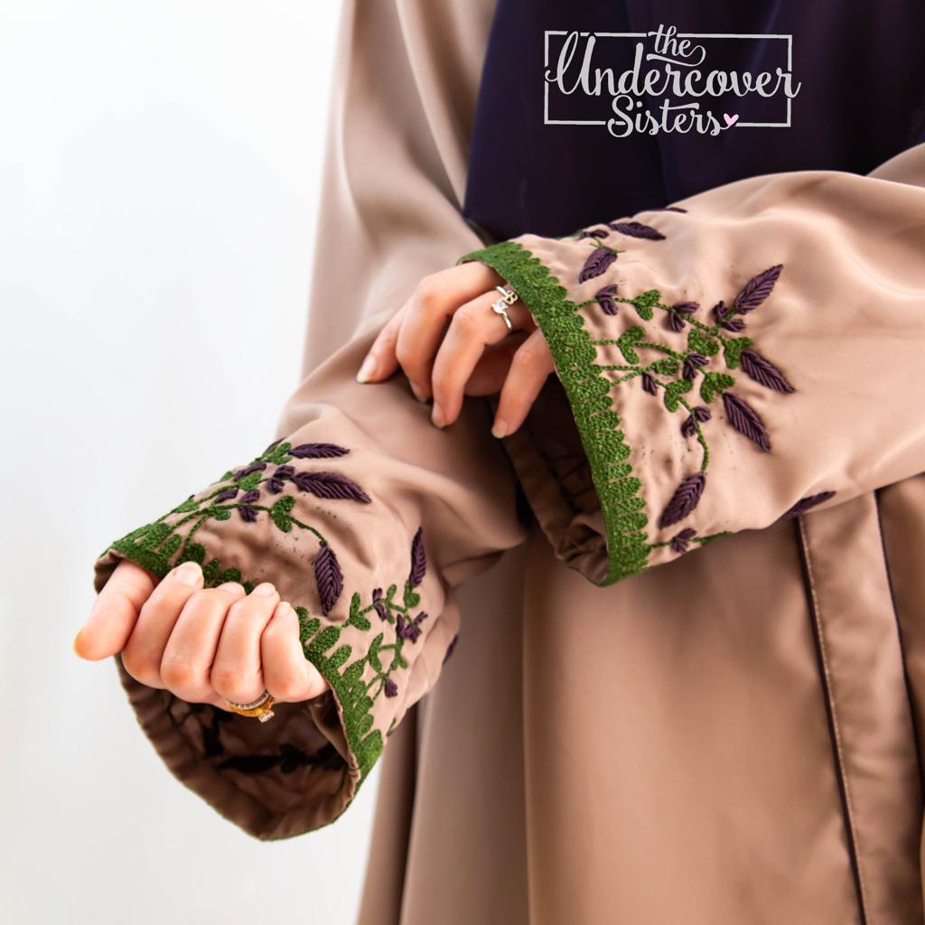 Lapel Coat with Hand-Embroidered Sleeves