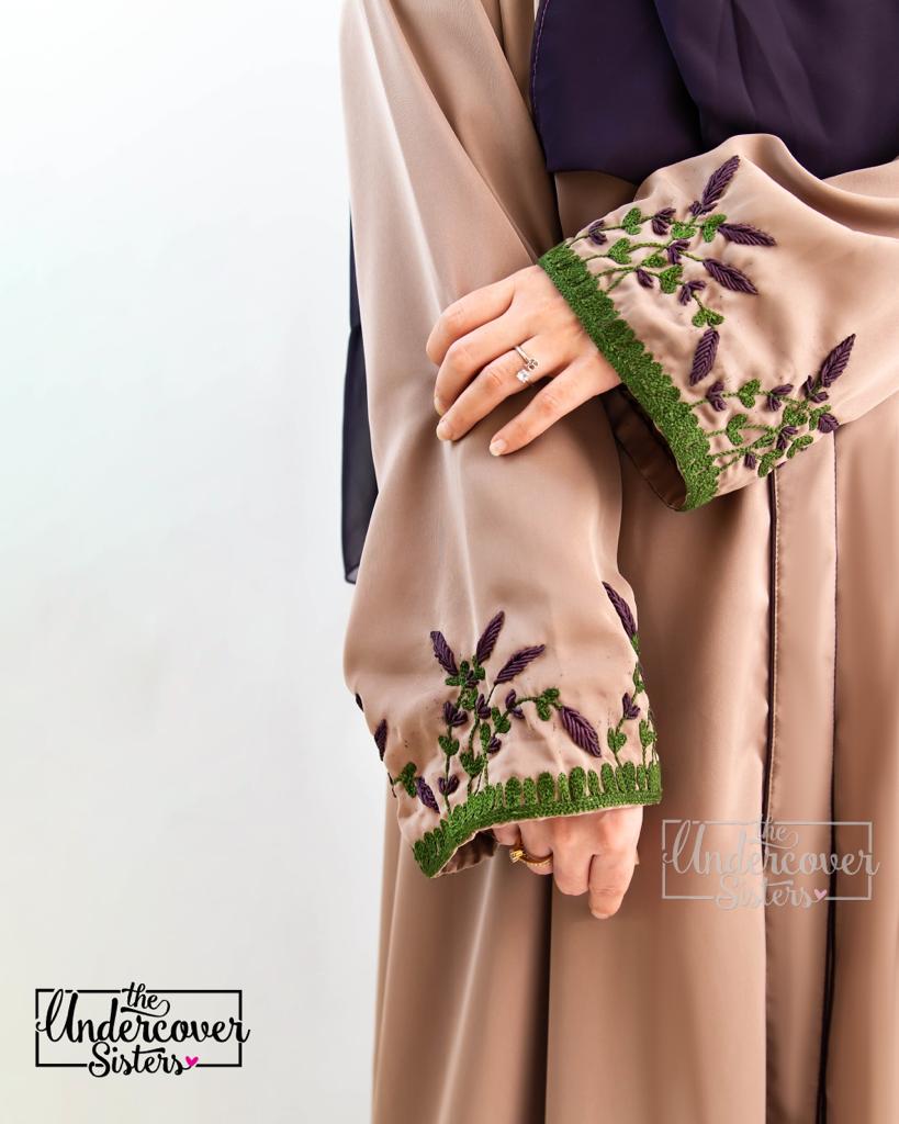 Lapel Coat with Hand-Embroidered Sleeves