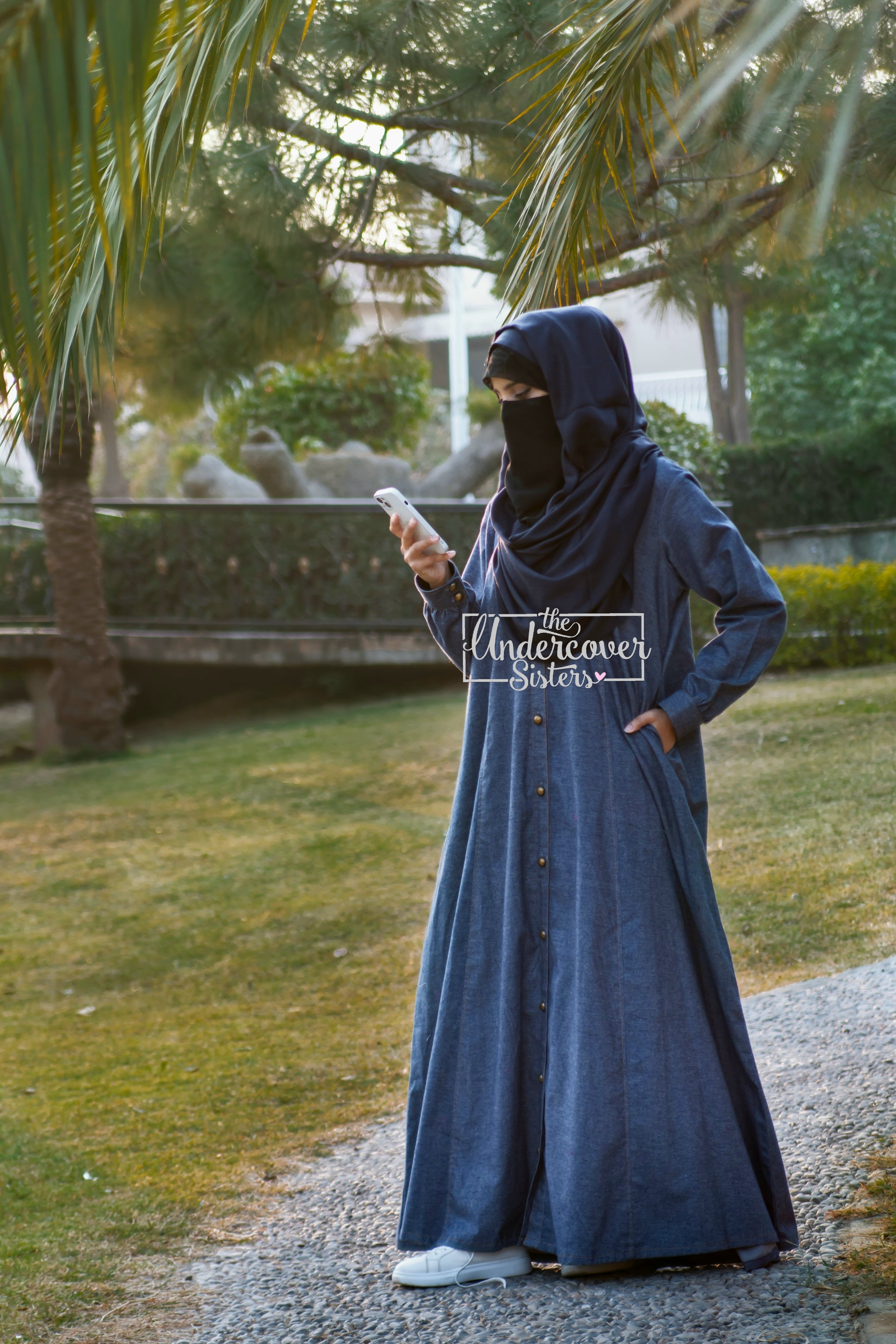 New 2025 denim abaya