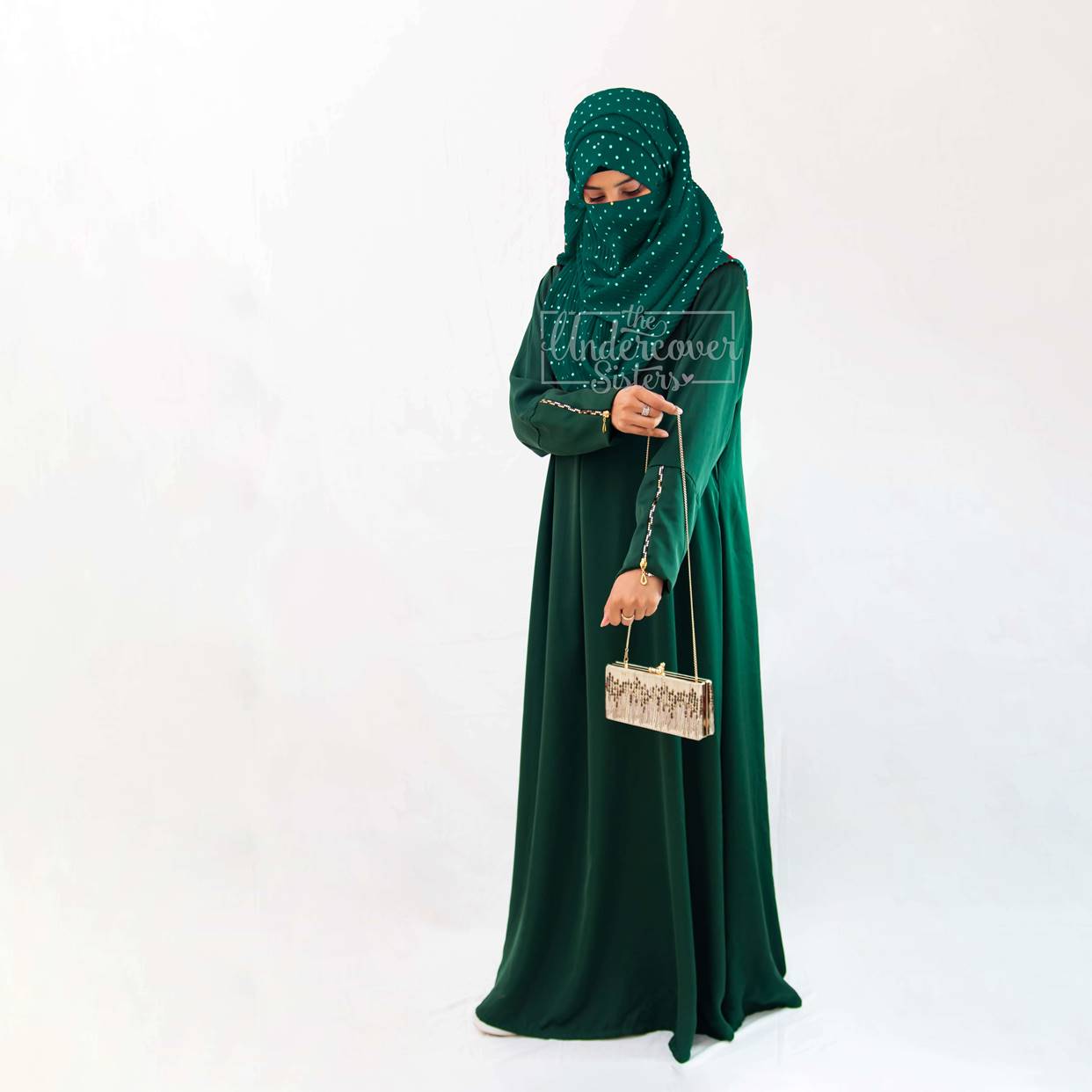 Zipper sleeves Abaya