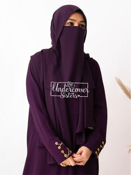 Hijab & Naqab Set-Purple