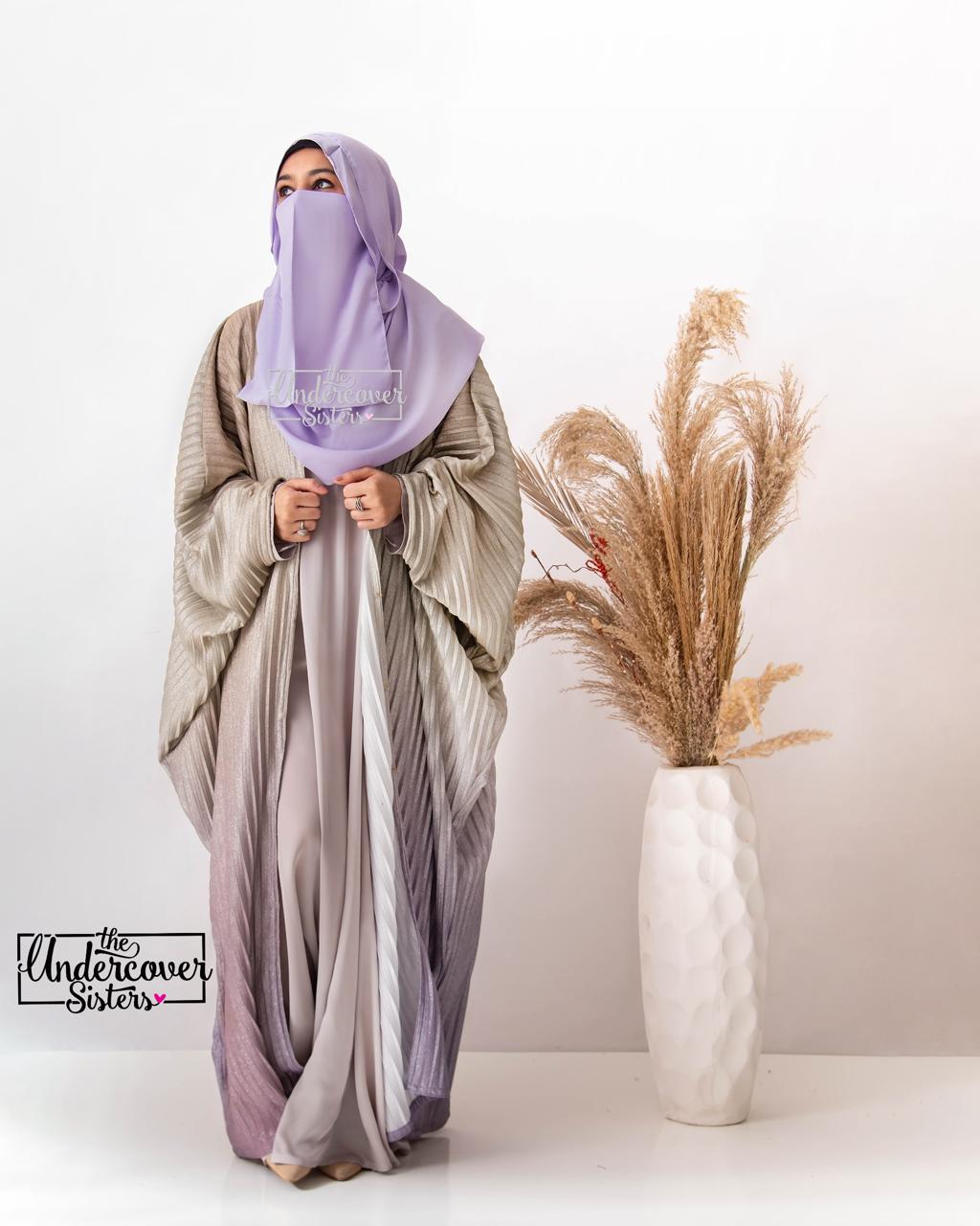 Hijab & Naqab Set-Lilac