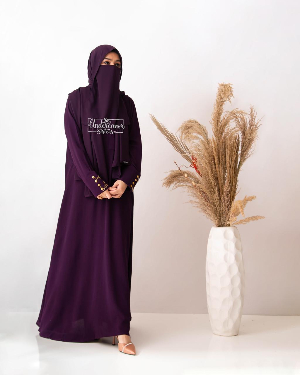 Hijab & Naqab Set-Purple