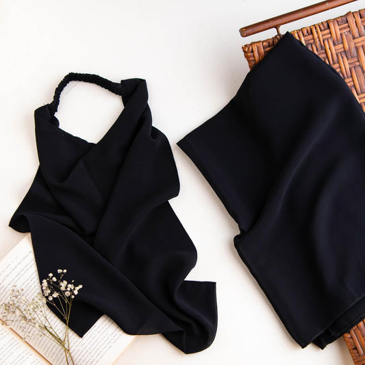 Hijab & Naqab Set-Black