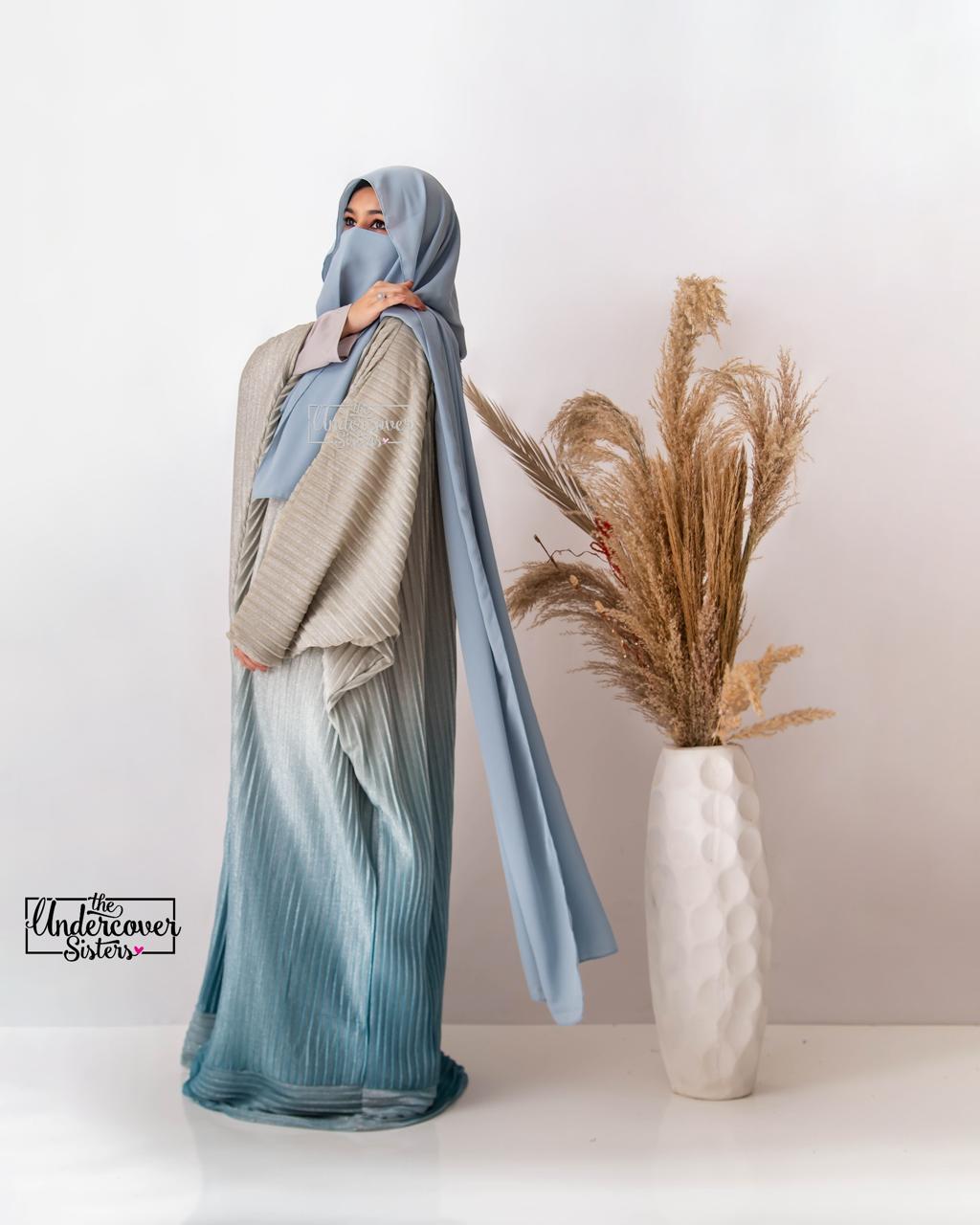 Hijab & Naqab Set-Turquoise