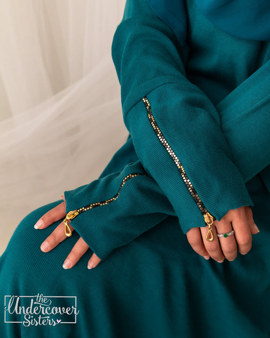 Zipper Sleeves Knitwear