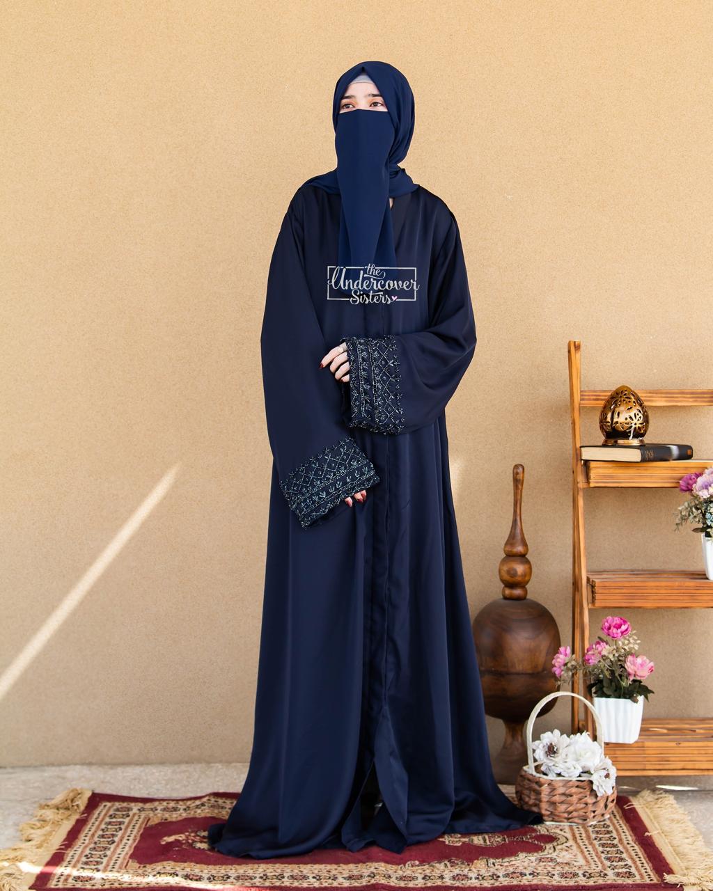 Hijab & Naqab Set-Navy Blue