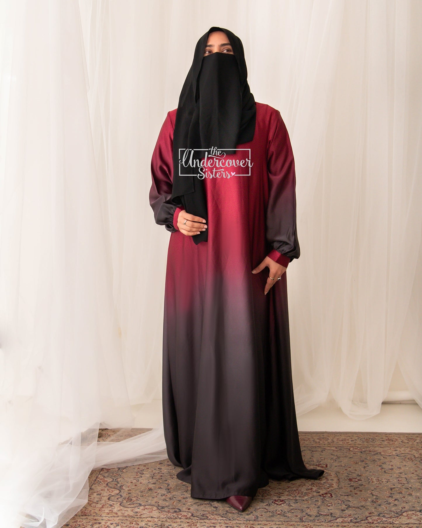 Maroon SelfPrint Ombre