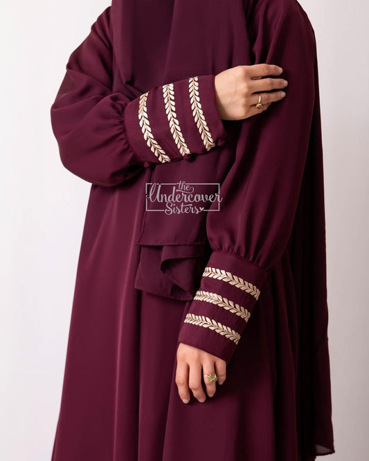 Hijab & Naqab Set-Maroon