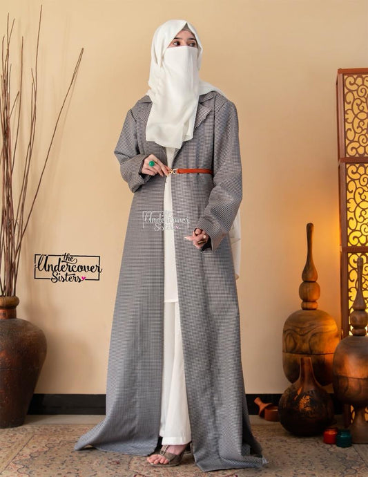 Houndstooth Coat Abaya