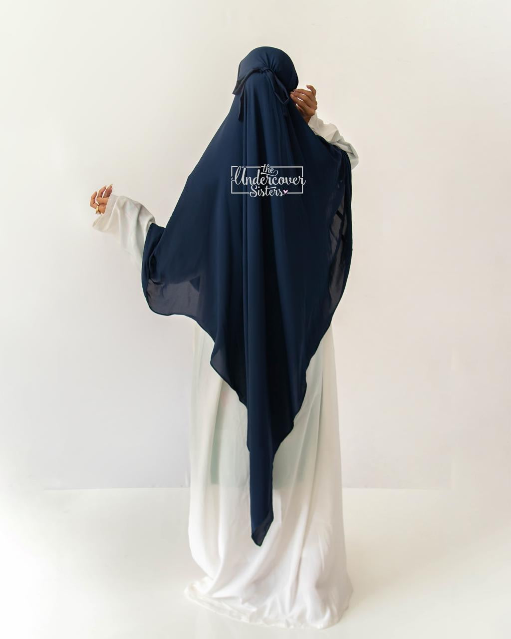 Single Layered Khimar-Blue