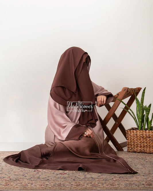 Hijab & Naqab Set - Coffee