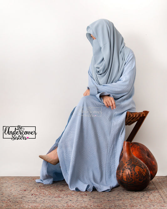 Hijab & Naqab Set - Light Blue