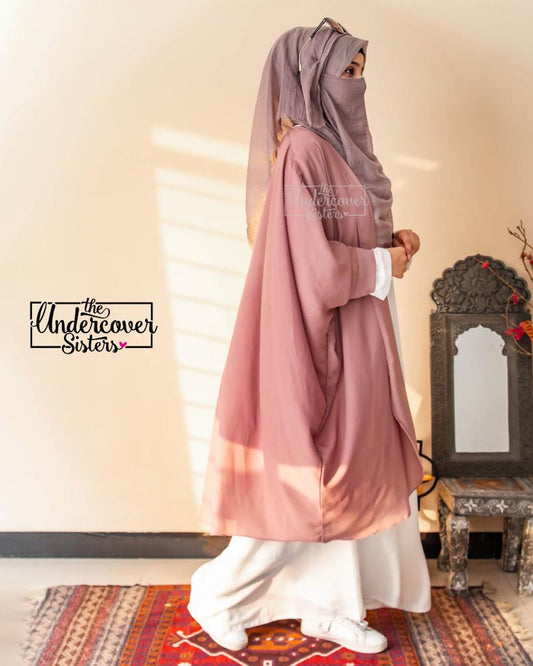 Kaftan Shrug - Pink Georgette