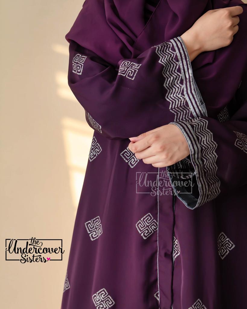 Mandala Block-Printed Abaya