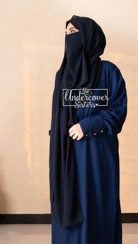 Hijab & Naqab Set-Navy Blue