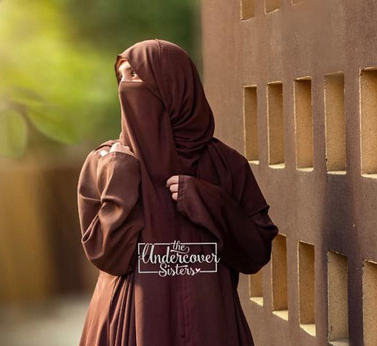 Chocolate Brown Hijab & Naqab Set