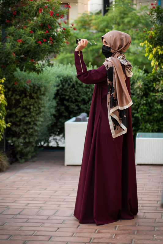 Zipper sleeves Abaya